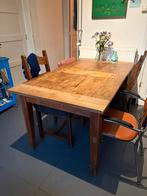 Oude houten boerentafel, Ophalen, Gebruikt, 200 cm of meer, 50 tot 100 cm