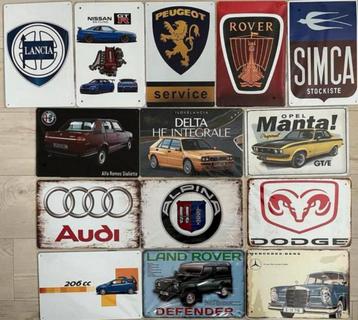 Metalen wandbord auto 20x30 cm (prijs=per st) beschikbaar voor biedingen