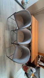 3 eetkamerstoelen zsm ophalen, Huis en Inrichting, Stoelen, Ophalen, Gebruikt, Grijs, Drie