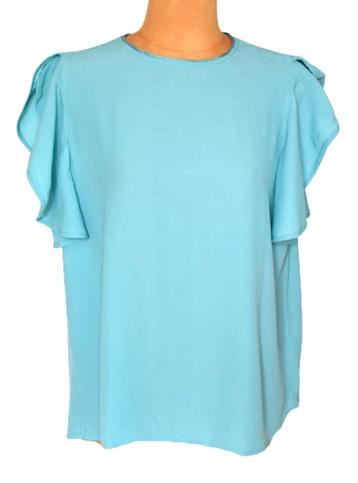 Repeat topje, viscose top, aqua/blauw, Mt. M beschikbaar voor biedingen