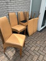 6 leren stoelen  GRATIS, Huis en Inrichting, Stoelen, Ophalen, Gebruikt, Leer, Vijf, Zes of meer stoelen