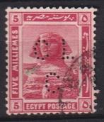 Egypte 1992 Sphinx Perfins, Postzegels en Munten, Verzenden, Gestempeld, Koningshuis