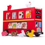 Bigjigs houten rode dieren bus vormenstoof speelbus, Overige typen, Nieuw, Bigjigs Toyw, Ophalen of Verzenden