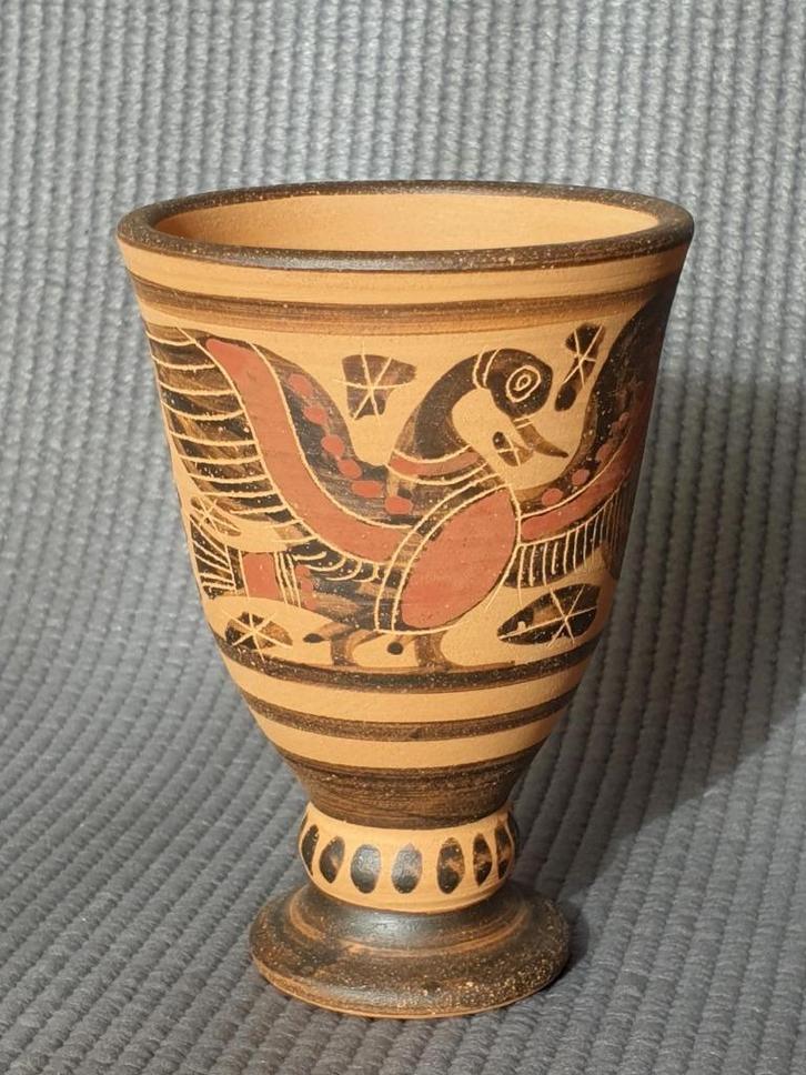 Vintage beker van pythagoras, hebzuchtige, kunstaardewerk, Antiek en Kunst, Antiek | Keramiek en Aardewerk, Ophalen of Verzenden