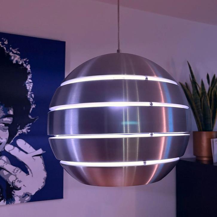 Lucide - Volo - Designlamp (2x), Huis en Inrichting, Lampen | Hanglampen, Zo goed als nieuw, 50 tot 75 cm, Metaal, Ophalen