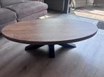 Ovalen salontafel teak hout (68x134), Ophalen, 100 tot 150 cm, Teakhout, 50 tot 100 cm