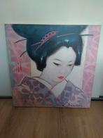 Geisha Schilderij in Zachte Tinten, Antiek en Kunst, Ophalen of Verzenden