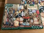 Falcon puzzel 1000 Gathering on the Couch, Ophalen of Verzenden, 500 t/m 1500 stukjes, Zo goed als nieuw, Legpuzzel