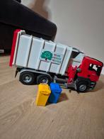 Bruder MAN Vuilniswagen met containers, Ophalen of Verzenden, Gebruikt, Jongen of Meisje