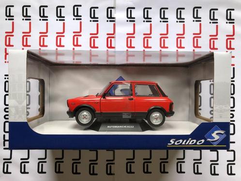 Autobianchi A112 Abarth 1980 rosso Solido 1:18, Hobby en Vrije tijd, Modelauto's | 1:18, Nieuw, Auto, Solido, Ophalen of Verzenden