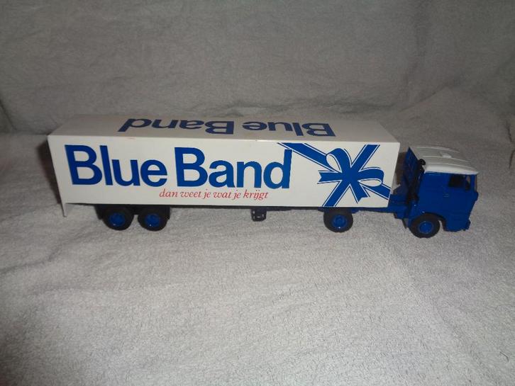 Lion car Daf 3300  Blue Band, Hobby en Vrije tijd, Modelauto's | 1:50, Zo goed als nieuw, Bus of Vrachtwagen, Lion Toys, Verzenden