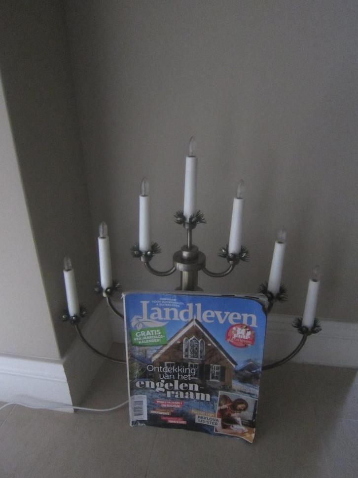 ZEER GROTE electrische kerst kandelaar 7 kaarsjes GROOT trap, Diversen, Kerst, Zo goed als nieuw, Ophalen of Verzenden