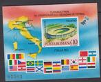 Roemenië ongetand genummerd blok sateliet Italia 90, Postzegels en Munten, Postzegels | Thematische zegels, Vliegtuigen, Ophalen of Verzenden