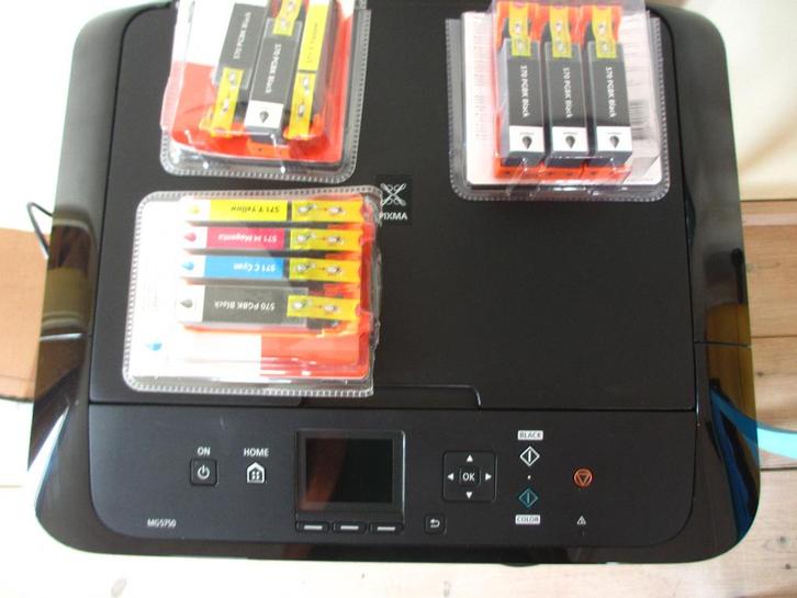 Canon Pixma MG5750 printer + 10 nieuwe cartridges, Computers en Software, Printers, Gebruikt, All-in-one, Inkjetprinter, Kleur printen