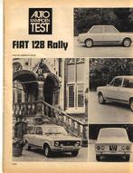 Autokampioen test Fiat 128 Rally Augustus 1972, Ophalen of Verzenden, Gelezen, Overige merken