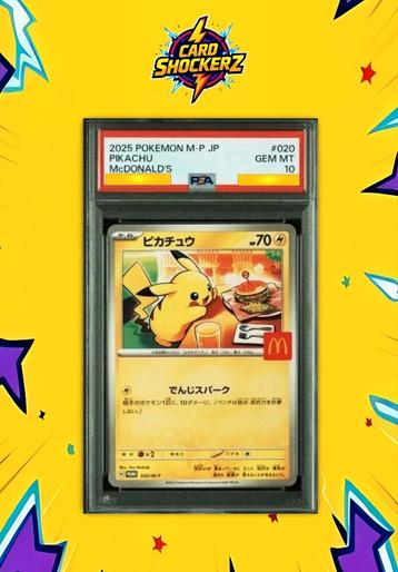 🟣 Pikachu PSA 10 Mcdonald's Promo 020/M-P Japanese 🟣 beschikbaar voor biedingen