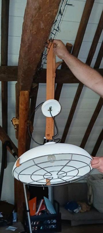 Designer hanglamp met lederen riem – industrieel/modern beschikbaar voor biedingen