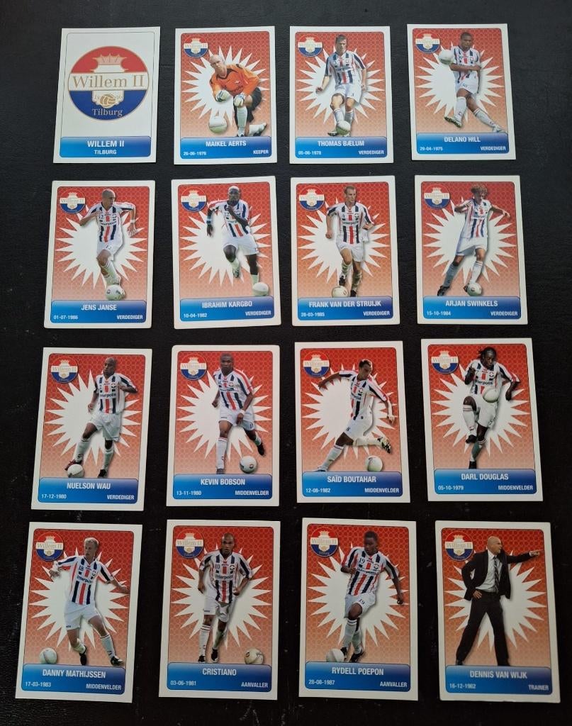 Complete set kaarten Willem II 2007-08, Ophalen of Verzenden, Zo goed als nieuw, Willem II, Poster, Plaatje of Sticker