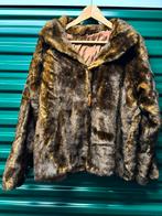 Zachte jas, nepbont. Makkelijk model, Bruin, Verzenden, Maat 42/44 (L), Vintage