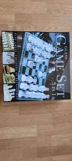Glazen bordspel (Schaak, dam en backgammon), Nieuw, Ophalen