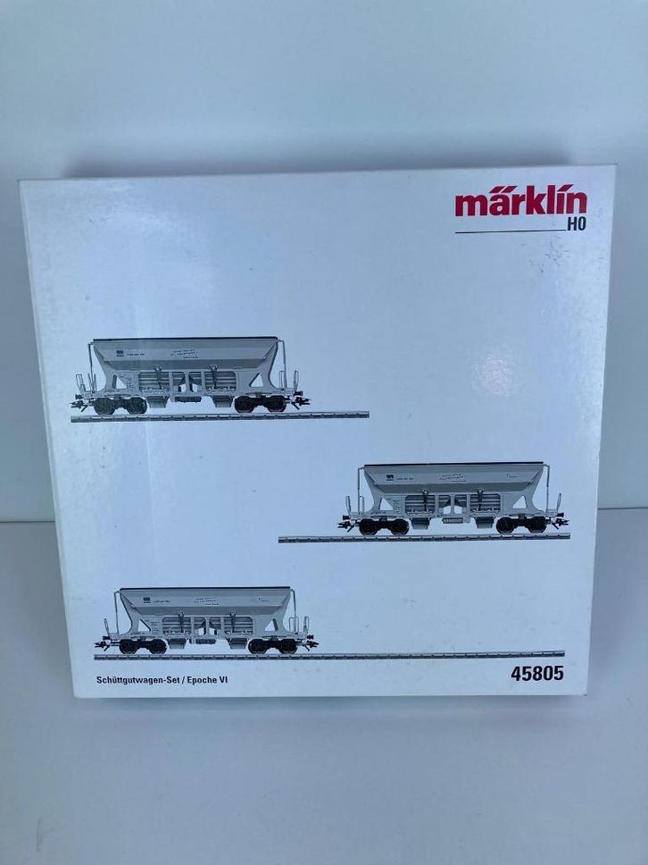 Märklin 45805 -Set Stortgoedwagens Faccns - "HVLE" - Berlijn, Hobby en Vrije tijd, Modeltreinen | H0, Nieuw, Wagon, Wisselstroom