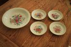 4 petit four bordje + gebakschaal bloem Bareuther Waldsassen, Antiek en Kunst, Ophalen of Verzenden