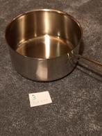 1 Steelpan  21 rond  Hoog 10,5 cm.  Handgreep 18 cm, Ophalen, Zo goed als nieuw