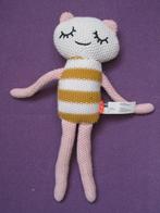 HEMA Knuffel POES. 30 CM. ROZE - WIT - OKER **Nieuw**, Kinderen en Baby's, Speelgoed | Knuffels en Pluche, Ophalen of Verzenden