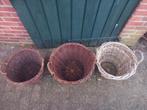 Rieten manden, Tuin en Terras, Bloembakken en Plantenbakken, Ophalen of Verzenden, Rond, Minder dan 30 cm