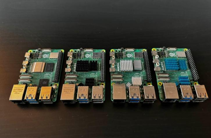 4x Raspberry Pi 5 - 8 GB RAM, Hobby en Vrije tijd, Elektronica-componenten, Zo goed als nieuw, Ophalen of Verzenden