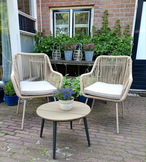 Twee nieuwe tuinstoelen incl. kussens van Karwei, Tuin en Terras, Tuinstoelen, Zo goed als nieuw, Ophalen