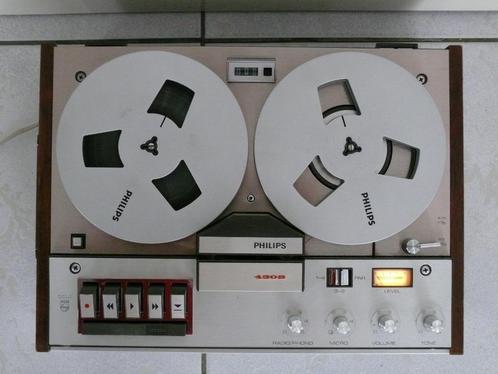 Perfect spelende Philips 4308 4-Track, Audio, Tv en Foto, Bandrecorders, Bandrecorder, Met stofkap, Met banden, Ophalen of Verzenden