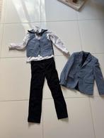 Maat 140 Jongens Kostuum - Blazer, Gilet, Broek, Overhemd, Ophalen of Verzenden, Zo goed als nieuw, Jongen