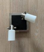 Design Plafondspot 2-lichts, metaal en glas, nieuw, Ophalen of Verzenden, Nieuw, Glas, Modern, design, strak, hotel chique