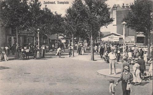 U621 Zandvoort Tramplein anwb bord - uitg R E B -, Verzamelen, Ansichtkaarten | Nederland, Gelopen, Noord-Holland, Verzenden