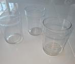 3x Glazen met Deco Randje, Verzamelen, Glas en Borrelglaasjes, Ophalen of Verzenden, Zo goed als nieuw, Waterglas
