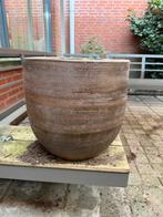 Mooie grote bloempot voor binnen brons bruin, Gebruikt, Rond, Binnen, Minder dan 40 cm