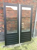 Merbau tuin terras deuren + thermopane 211,5 x 160 cm al t, Doe-het-zelf en Verbouw, Gebruikt, 120 cm of meer, Ophalen of Verzenden