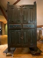 Kast met 4 deuren en 2 lades - 98x54x167 cm, Antiek en Kunst, Antiek | Meubels | Kasten, Ophalen of Verzenden