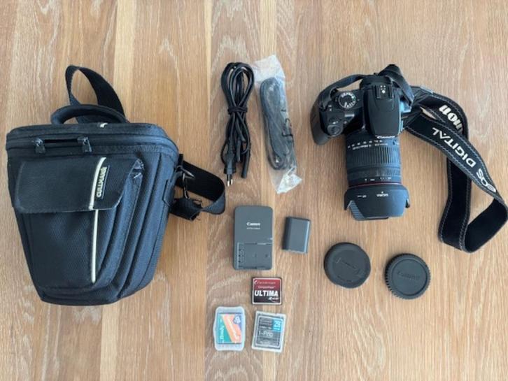 Canon EOS 400D + zoomlens Sigma 18-200mm incl tas, Audio, Tv en Foto, Fotocamera's Digitaal, Gebruikt, Spiegelreflex, Canon, 8 keer of meer