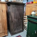 Brocante oude eendeurskast servieskast kledingkast, Antiek en Kunst, Ophalen