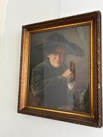 Vintage print portrait, man who smokes the pipe, Ophalen