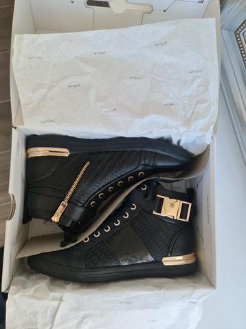 Aldo hightop sneaker 42 Zwart met gouden details Heren Nieuw beschikbaar voor biedingen