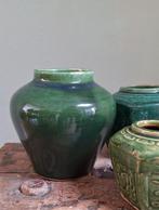 Mooie pot, vaas, groen, Antiek en Kunst, Antiek | Keramiek en Aardewerk, Ophalen of Verzenden