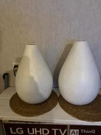 Grote vaas 2x, Huis en Inrichting, Woonaccessoires | Vazen, Minder dan 50 cm, Glas, Ophalen of Verzenden, Wit