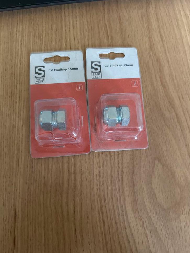 CV Eindkap 15mm - 2 Stuks, Doe-het-zelf en Verbouw, Verwarming en Radiatoren, Nieuw, Overige typen, Minder dan 30 cm, Minder dan 60 cm