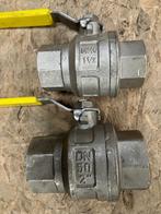 2 kogelkranen kogelafsluiters  gas 1.5 en 2 duim inch, Ophalen, Nieuw