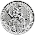Groot-Brittannië, Queen's Beast 2016 - 2 Oz. puur zilver, Zilver, Ophalen of Verzenden, Losse munt, Overige landen