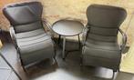 Terras/balkon stoelen met tafeltje, Gebruikt, Bijzettafel, Rotan, Tuinset