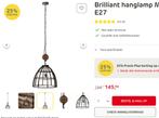 Brilliant hanglamp Matrix zwart 48cm E27, Indutrieël, modern., Ophalen of Verzenden, Zo goed als nieuw, Minder dan 50 cm